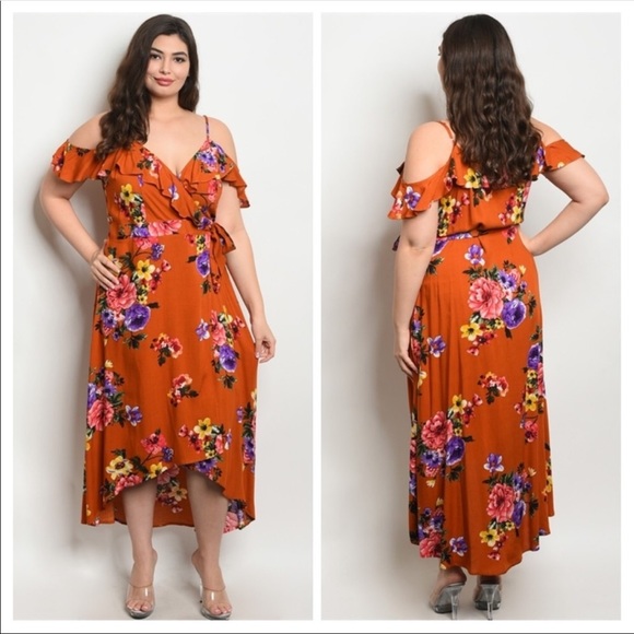 Angela Plus Dresses & Skirts - Plus Size Cold Shoulder Dress